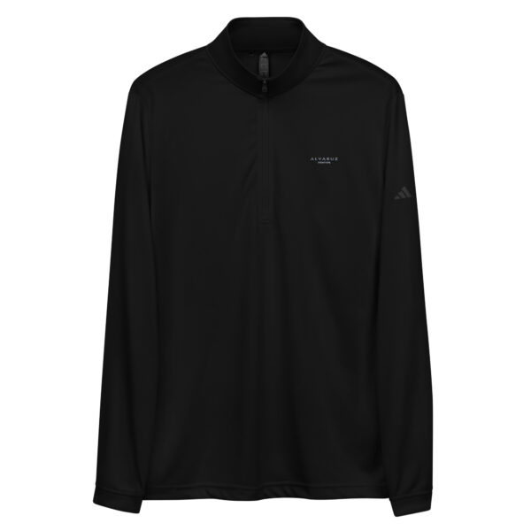 adidas-quarter-zip-pullover-black-front-6882ae715ad06.jpg Adidas ft. ALVARUZ Long-Sleeve T-Shirt, Unisex, Black, with 3/4 Zip Collar.