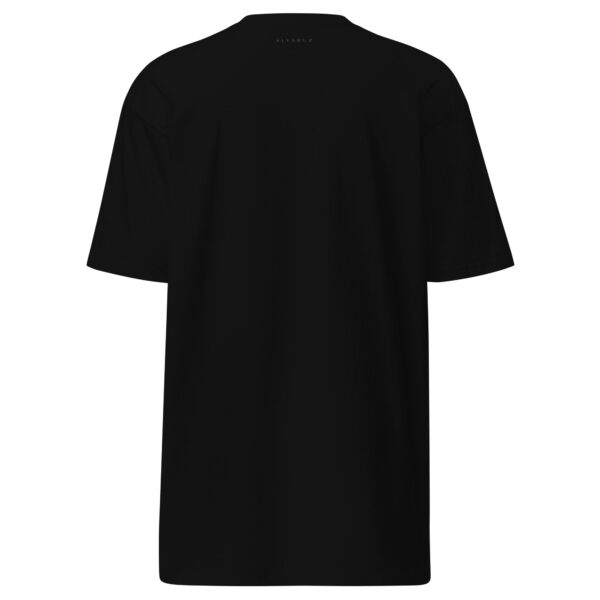 mens-premium-heavyweight-tee-black-back-6882abb2ac758.jpg CLEAN-BLACK Semi-Heavy T-shirt, unisex, logo-free, featuring a discreet inscription