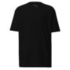 CLEAN-BLACK Semi-Heavy T-shirt, unisex, logo-free, featuring a discreet inscription