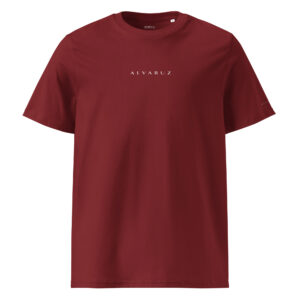 ALVARUZ—SUPREMACY Burgundy, unisex T-shirt, unisex style with a regular fit.