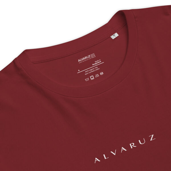 unisex-organic-ribbed-neck-t-shirt-burgundy-product-details-6882e5e07a835.jpg ALVARUZ—SUPREMACY Burgundy, unisex T-shirt, unisex style with a regular fit.