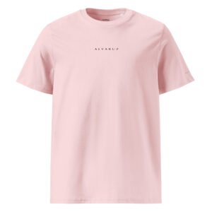 ALVARUZ—SUPREMACY Pink unisex T-shirt, unisex style with a regular fit.