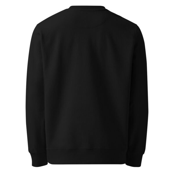 unisex-organic-sweatshirt-black-back-6882acbea1ccf.jpg ALVARUZ—EXCLUSIVE sweatshirt in black, unisex, comfortable and elegant, featuring a stylized minimalist logo