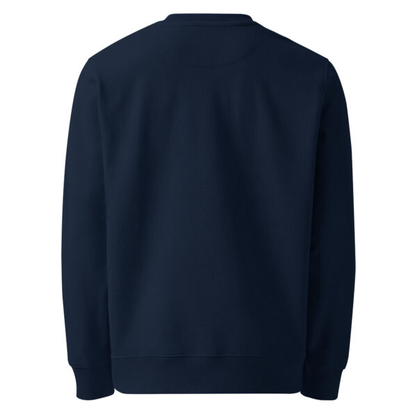 unisex-organic-sweatshirt-french-navy-back-6882e15dd906f.jpg ALVARUZ—EXCLUSIVE sweatshirt in Navy Blue, unisex, comfortable and elegant, featuring a stylized minimalist logo