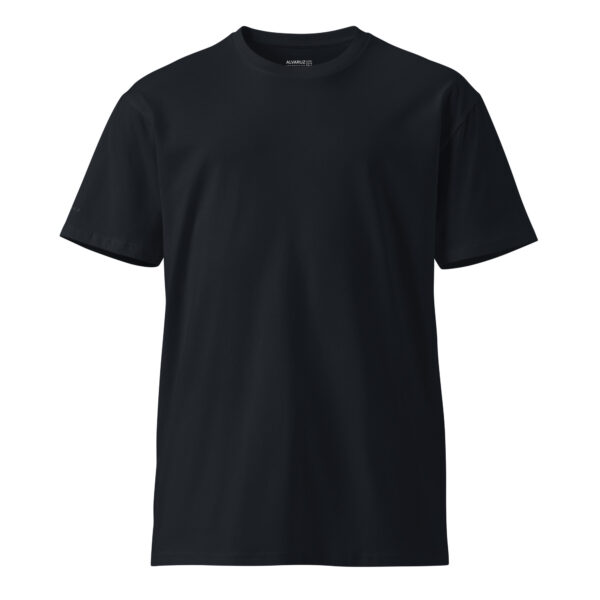 unisex-premium-t-shirt-navy-front-688154f0e7ab7.jpg PURE—BLUE Premium Lightweight Tee with No Logos at Front
