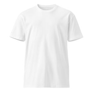 PURE—WHITE Premium Lightweight Tee with No Logos at Front