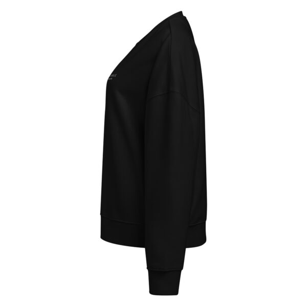 womens-organic-crew-neck-sweatshirt-black-left-6882b4541cbff.jpg Women’s SIGNATURE High-Cut Black crew neck sweatshirt with embroided logo
