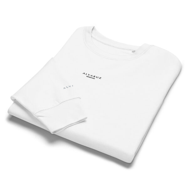 womens-organic-crew-neck-sweatshirt-white-front-6882b3385fb47.jpg Women’s SIGNATURE High-Cut White crew neck sweatshirt with embroided logo