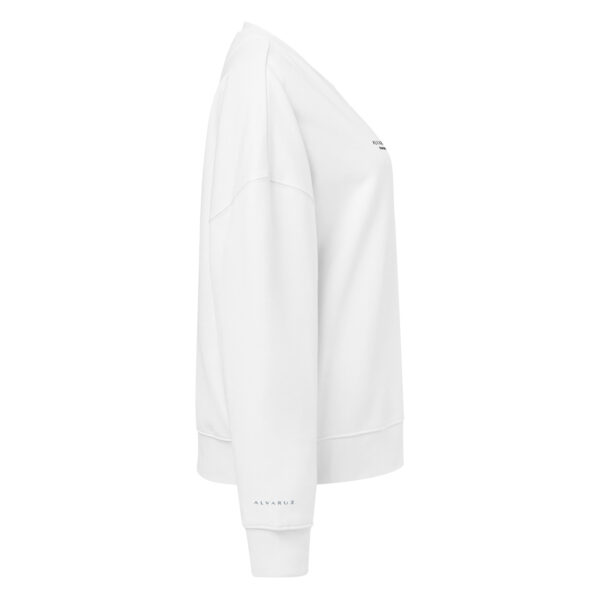 womens-organic-crew-neck-sweatshirt-white-right-6882b3385fe87.jpg Women’s SIGNATURE High-Cut White crew neck sweatshirt with embroided logo